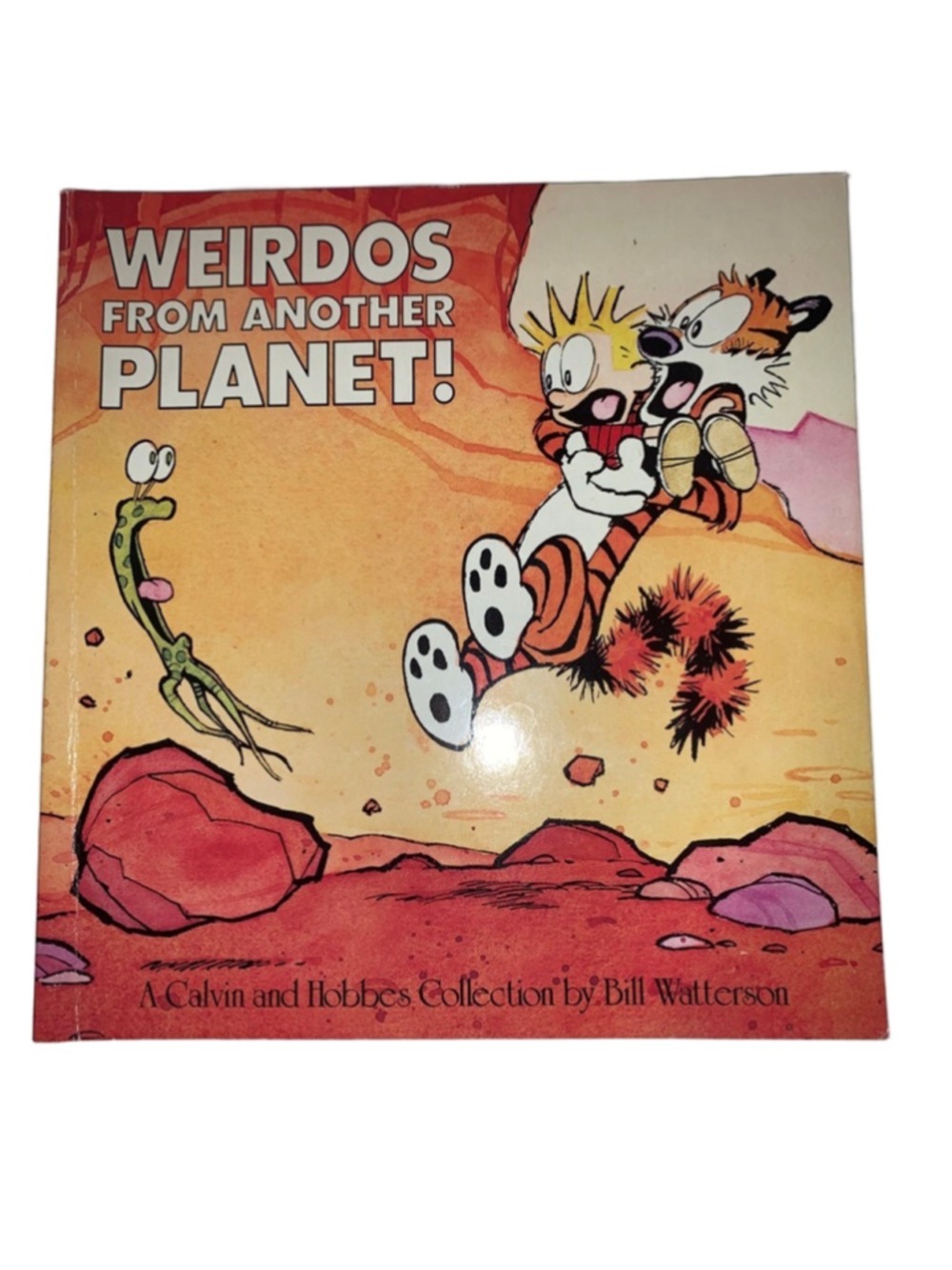 Calvin and Hobbes Weirdos From Another Planet! Notebook One Size Orange Red